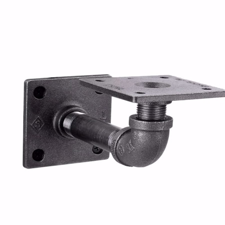 Black Steel Shelf Bracket 6 In. L